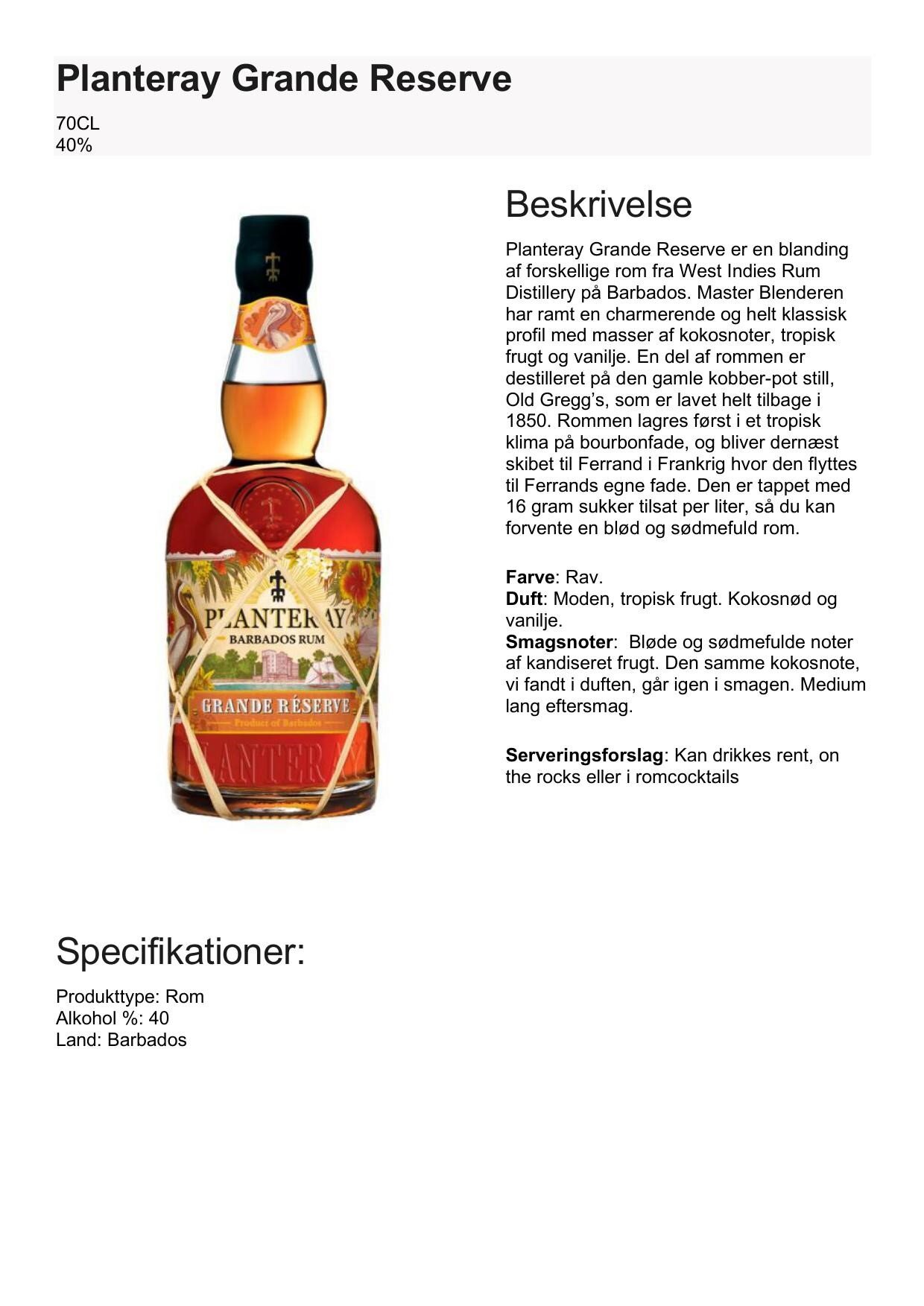 Plantation Grande Reserve